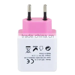 White Black 5v 2.1a 2 Pin Euro Usb Charger Charging for Laptop Moblie Phones thumbnail-3