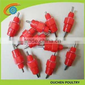 Stainless Steel Red Nipple Drinkers for Chickens Quail Nipple Drinker thumbnail-4