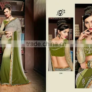 Shaded Designer Sarees For Women thumbnail-6