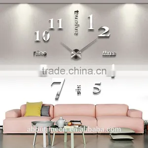 3D Removable Vinyl Decal EVA Clock Design Wall Sticker thumbnail-1