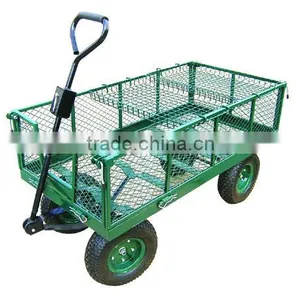 High Quality120KG OEM Mesh Foldable Steel Garden Tool Cart /garden Hand Trolley thumbnail-1