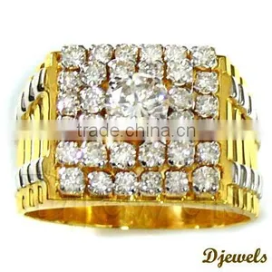 Diamond Gold Gents Rings, Diamond Wedding Rings, Rings Jewelry thumbnail-3