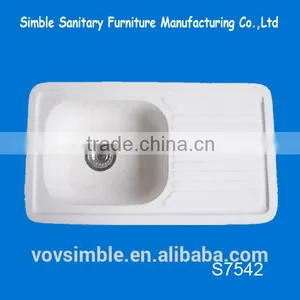 White High Gloss White Kitchen Sink Mixer thumbnail-3