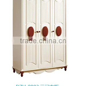 White Wooden Wardrobe for Mediterranean Style Bedroom Furniture Design thumbnail-2