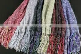 Ladies Fashion Wool Shawl / Ladies Tartan Shawls / Acrylic Embroidered Shawl / Kashmiri Shawls thumbnail-1
