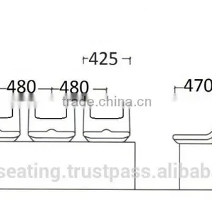 Blow Molded Plastic Stadium Seat ZK-12 thumbnail-3