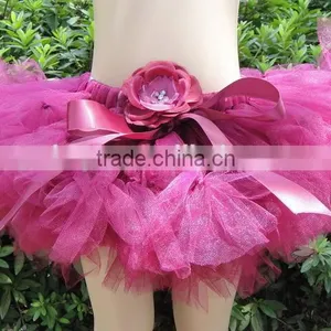 Hot Sale Baby Handmade Pettiskirts Hand Weave Pettiskirts Tutu Dress With Flower Design thumbnail-2