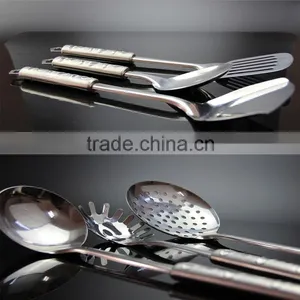Modern Stainless Steel Kitchen Utensils Set/ Cook Hot Sell Stainless Love Handle Kitchen Ware 7pcs Kitchenware Set S01 thumbnail-5