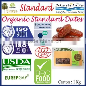 Organic Standard Dates Unbranched, High Quality Standard Dates "Deglet Noor" Category, Organic Standard Dates Fruit 1 Kg thumbnail-1