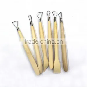 6pcs Hand Clay Pottery Tools Set With Steel Ribbon Blades /sculpting Tools thumbnail-5
