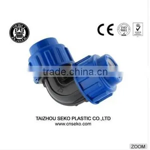 ISO PP Pipe Fitting for Irrigation, PP Compression Elbow/PP Material Plastic Pipe Compression Fittings Equal Elbow thumbnail-1