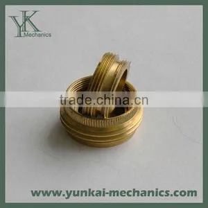 Golden Plated Turning Parts, CNC Machining Part, Spare Part for Home Application thumbnail-1