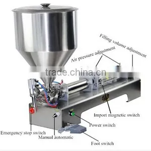 5-100ml Single Head Pnuematic Filling Machine for Lotion, Paste, Cream, Liquids thumbnail-2