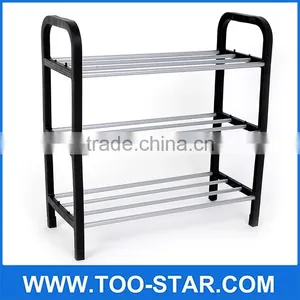 Popular Combination Environmental Plastic Home 4 Tier Shoes Rack Shelf Storage Organizer Metal Pipe Stand Holder Shelves thumbnail-3