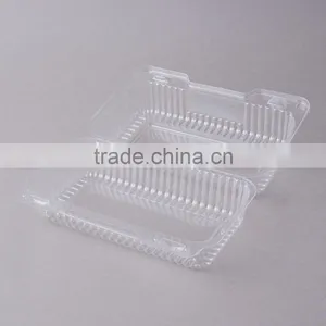 Durable Packaging Deep Clear Hinged Plastic Container, BOPS Clamshell Food Take Away Box for Cake, Hotdog thumbnail-4