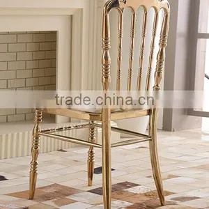 Quality Polished Titanium Golden Stainless Steel Luxury Modern Chiavari Chair LQ-SSC001T thumbnail-3