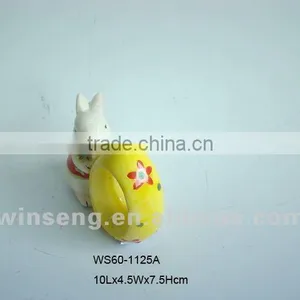 Lovely White Rabbit Shape Ceramic Napkin Holder thumbnail-1