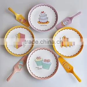 Porcelain Cake Plate With Server thumbnail-1