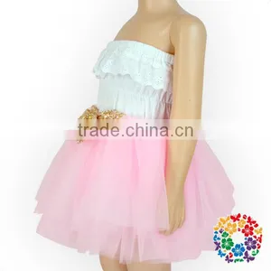 New Fashion Pink 4 Layers Kids Tulle Tutus Skirts With Sequin Bow Children Ballet Dance Wear Girls Tutu Skirt thumbnail-3
