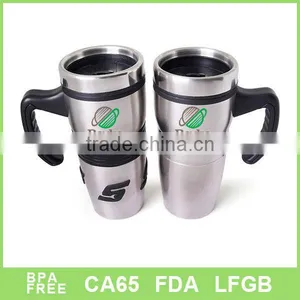 Double Wall Stainless Steel and Palstic Travel Tumbler thumbnail-1