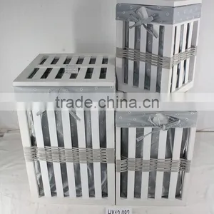 Log Basket Old Wooden Crate thumbnail-1