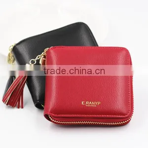 Custom High-Quality Multi-color Leather Woman Zip Wallet thumbnail-1