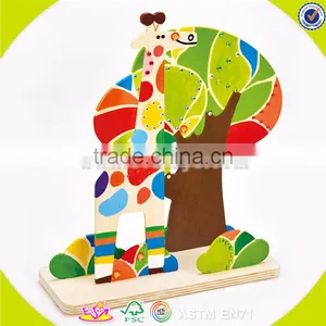 Wholesale Baby Wooden Painting Toy Fashion Kids Wooden Painting Toy Most Popular Children Wooden Painting Toy W03A072 thumbnail-3