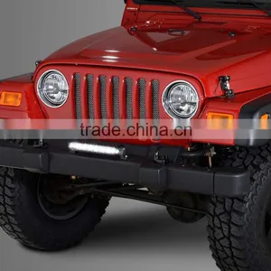 10" LED Light Bar With Wiring Harness for Jeep Wrangler JK TJ LJ thumbnail-6