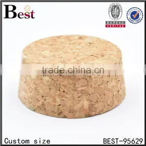 Custom Size Glass Jar Cork Lid Round Glass Jar With Cork Lid for Cosmetic Use thumbnail-1