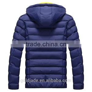 Wholesale 2016 Winter Cotton-padded Black Yellow Sports Down Jackets For Winters Men thumbnail-5