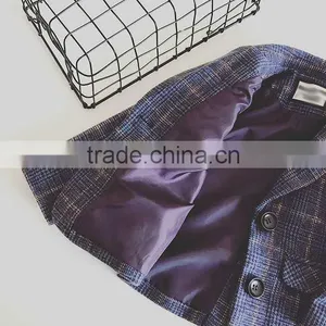 Spring Autumn 2017 New 2 Piece Leisure Check Jacket Long Sleeve and Pans for Little Boys thumbnail-4