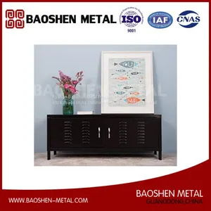 Metal TV Stand Multipurpose Storage Console Sideboard Buffet Table thumbnail-1