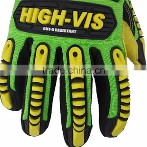 CE 4543 Oil and Gas Cut Proof PVC Dotted High Impact Resistant Safety Gloves thumbnail-4