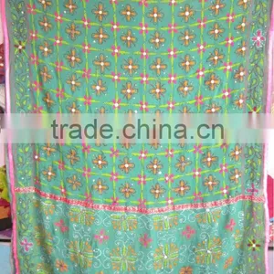 Hand Embroidered PHULKARI Fulkari GEORGETTE DUPATTA SHAWL thumbnail-1