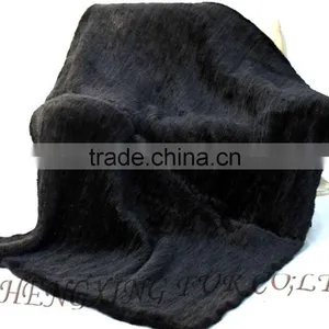 CX-D-80D Genuine Mink Fur Blanket Throw Rug thumbnail-4