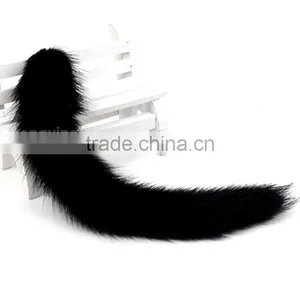 CX-R-35C Genuine Mink Fur Tail KeyChain thumbnail-2