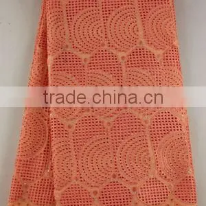 Eyelet Big Heavy African Cotton Lace Embroidery Lace SL0303 thumbnail-1
