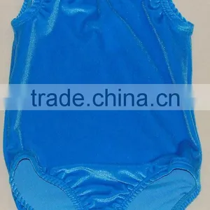 Gymnastics Leotard Ballet Girls Turquoise Velvet thumbnail-1