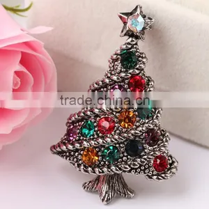 Zm53212a 2017 Christmas Tree Shape Decorations Low Moq Cheap Christmas Brooch thumbnail-1