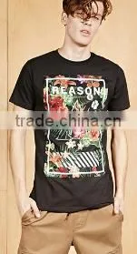 2017 High Quality Fashion Mens Reason Floral Graphic Tee OEM Service 100% Cotton Machine Wash Cold thumbnail-1