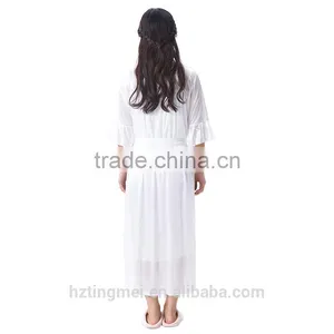 Luxury Women Satin Dress Skirt Sexy Transparent With Lace thumbnail-3