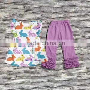 2016 Spring Wholesale Children's Boutique Clothing for Little Girls Easter Rabbit Suits thumbnail-1