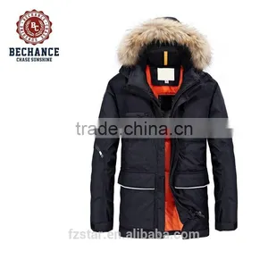 Unisex Winter Thicken Mid-long Padded Jacket Plus Size Detachable Hood Waterproof Jacket for Wholesale thumbnail-1