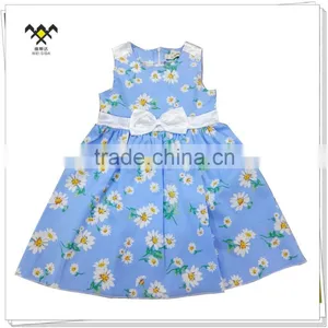 High Quality New Designs Kids Sunflower Fashion Fancy Dress thumbnail-1