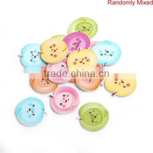 Wood Sewing Buttons Scrapbooking 2 Holes Peach At Random Smile Pattern thumbnail-3