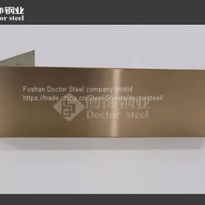 201 304 316 Stainless Steel Sheet ,rose Golden HL Decorative Stainless Steel thumbnail-1