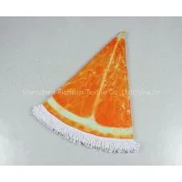 New Design Orange Printed Round Beach Towel thumbnail-3