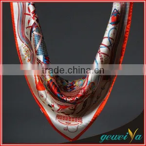 Satin Printed Aborigine Style Nationality Handkerchief Scarf thumbnail-2