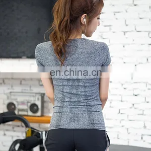 Women Trainning Exercise T-shirt Quick Dry Summer Running Fitness Gym Sports Yoga Sports Tops Short Sleeves Tee thumbnail-4