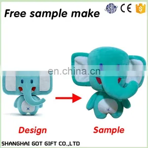 Fashion Children Room Bedding Decoration Pillow Cushion Elephant Plush Toy Wholesale thumbnail-2